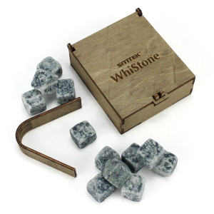 Stones for whiskey with tongs "WhiStone M" (12 stones)