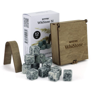 Stones for whiskey with tongs "WhiStone M" (12 stones)