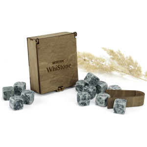 Stones for whiskey with tongs "WhiStone M" (12 stones)